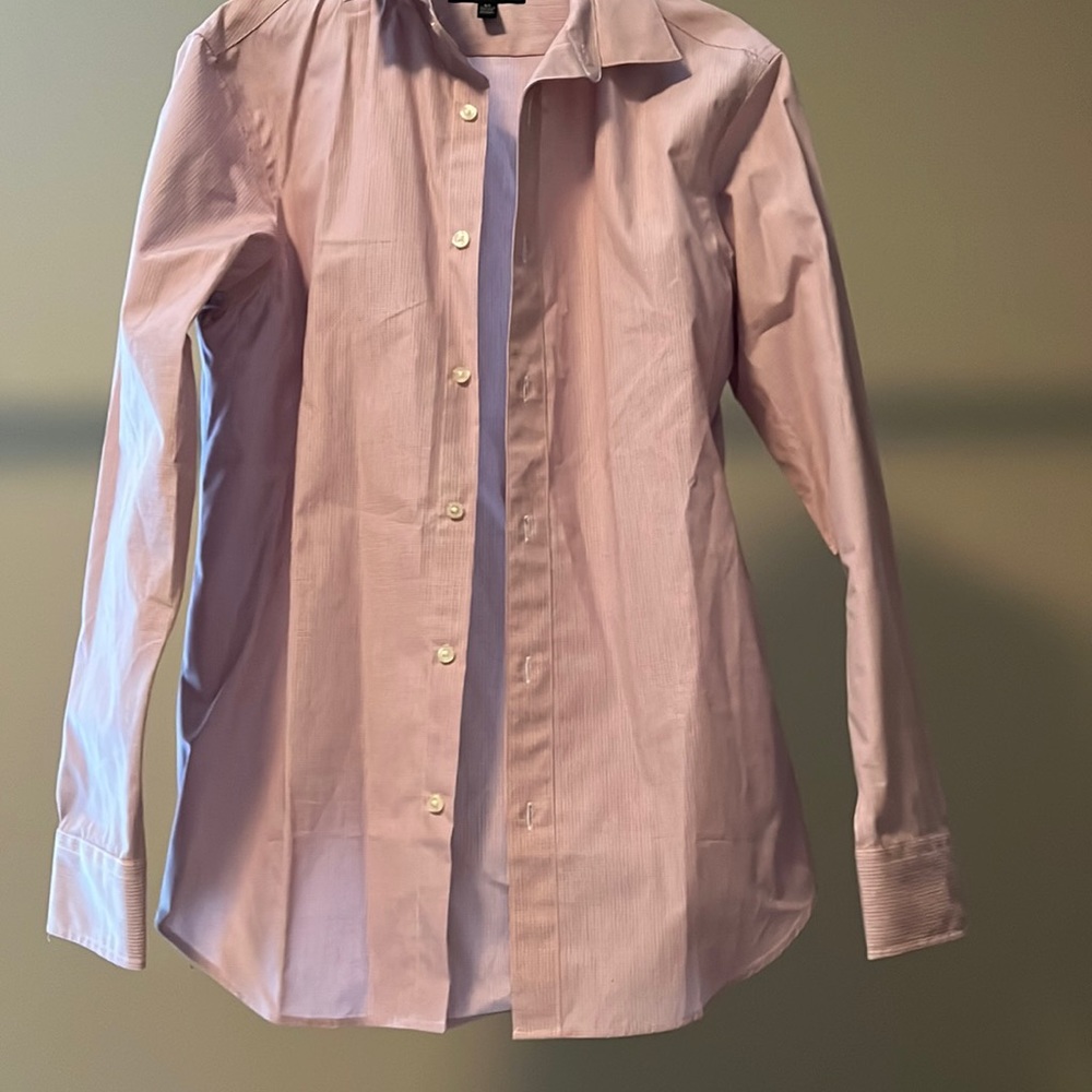 Red and blue button down